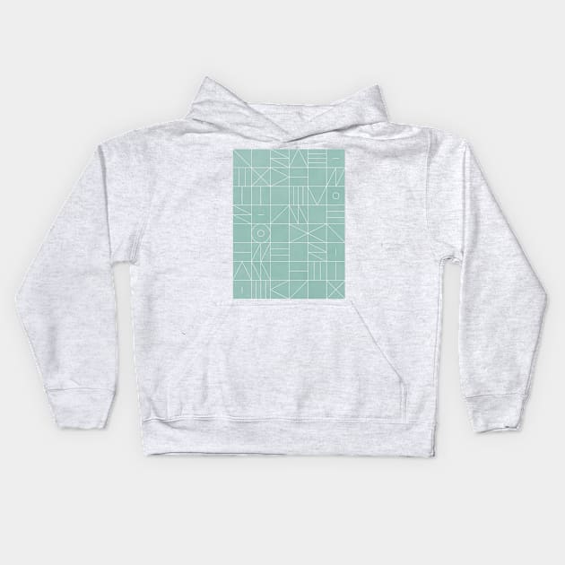 My Favorite Geometric Patterns No.7 - Light Blue Kids Hoodie by ZoltanRatko